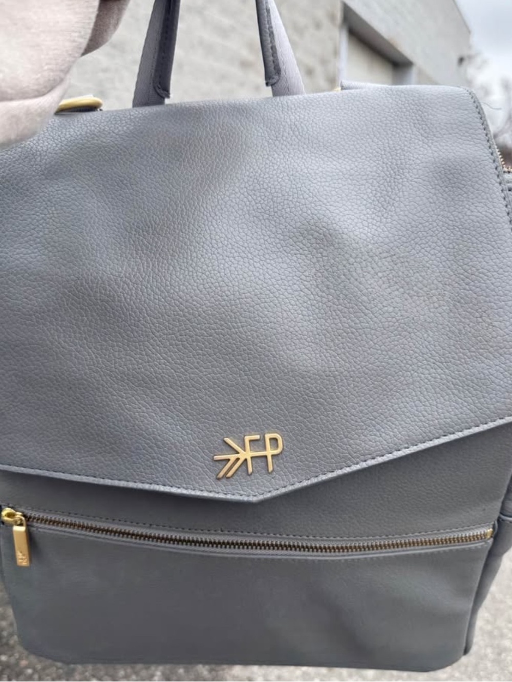 Freshly Picked Gray Classic Diaper Bag Backpack